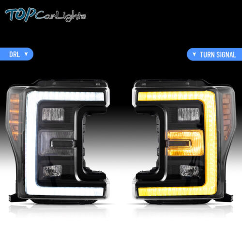 LED Headlights For 2017-2019 Ford F-250 F350 F450 F550 Super Duty w/Sequential - Picture 6 of 13