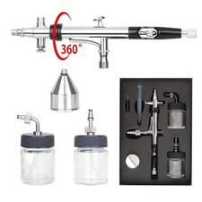 Dual action rotatable head airbrush pen Adjustable flow Painting nail art Tattoo