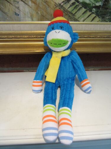 Monkeez & Friends Calzino in ciniglia a costine scimmia blu peluche Midwest Cannon Falls - Foto 2 di 17