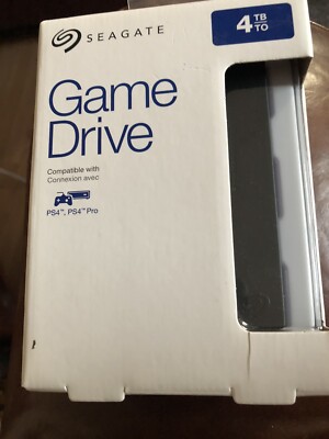 Seagate Game Drive 4TB Portable Hard Drive for PS4, PRO - Blue (STGD4000400) NEW