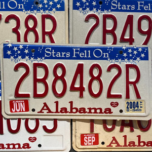 ALABAMA STARS FELL ON ALABAMA Graphic License Plate - Stars Music Notes