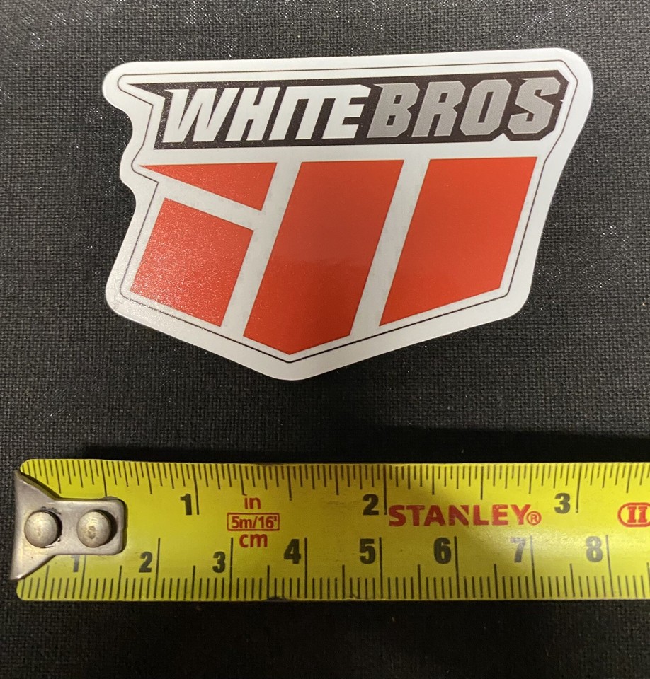 motorcycle decals stickers White Bros Vinyl Cut eBay