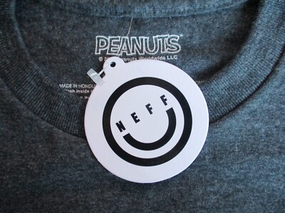 MENS NEFF PEANUTS SNOOPY CHARCOAL T-SHIRT SIZE XL | eBay