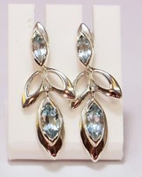 Edle 1,5 Carat Blautopas Ohrstecker 925 Silber Ohrschmuck Sky Blue Topas