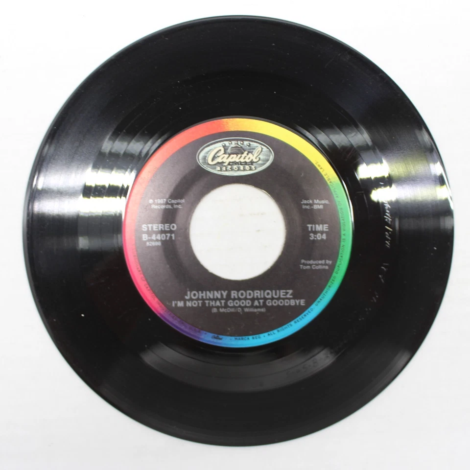 Johnny Rodriguez I'm Not That Good At Goodbye / I Didn't 45 Vinyl Record VG+ - Image 2 of 2