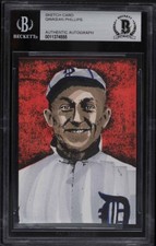 Ty Cobb Original Art Sketch Card Detroit Tigers 1/1 BAS