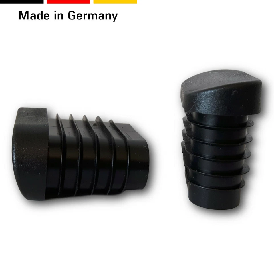 4 Fußstopfen/Stuhlgleiter/Bodenschoner/Abdeckstopfen oval mit/ohne Filz schräg - Bild 2 von 4