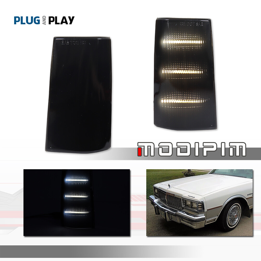 ヴィンテージ マキシムズ ド パリ　灰皿　3個 2X Clear White LED Side Marker Lights For 81-85 Chevy Impala
