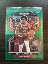 Ron Harper Jr. 2022 Panini Prizm Draft Picks Green Prizm RC #100 Rutgers