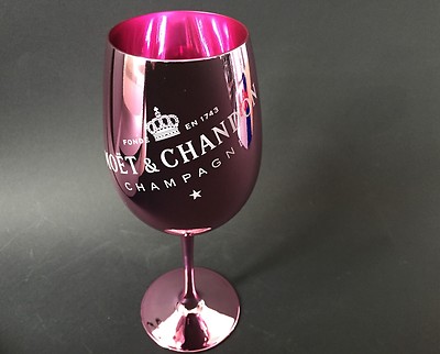 Moët Chandon Imperial Rose Glass Champagne REAL GLASS Glasses NEW ORIGINAL BOX Ibiza Moet