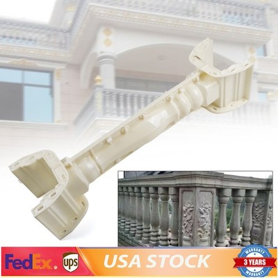 2 Pcs 89cm Balustrades Mold Fit Concrete Plaster Cement Plastic Casting White