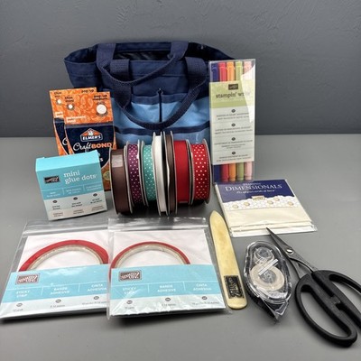 Stampin' Up!  Mixed Lot Accessories Ribbon Scissors Stampin Write w/Bag