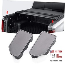 Car Bed Rail Pile Cover, ABS Waterproof Dustproof Trunk Hole 2 PCS Black 01