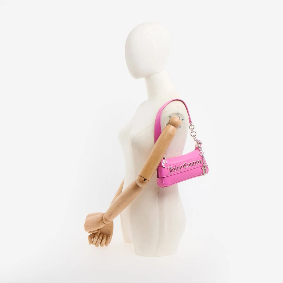 Juicy Couture Jasmine Small Hobo Schultertasche Pink Faux Leder - Bild 2 von 4