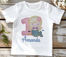Mermaid birthday shirt Personalized mermaid shirt, Birthday mermaid toddler shi