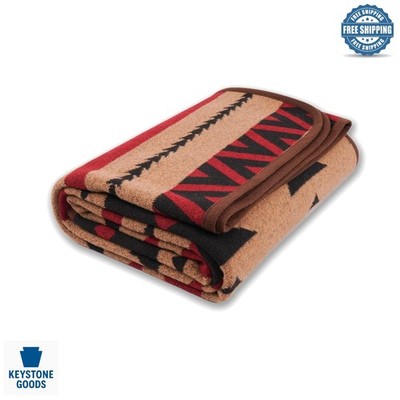 Merino Wool Blanket - Large, Warm, Washable & Soft for Camping & Outdoors