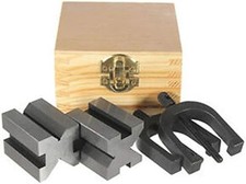 2'' x 1-1/2'' x 1-1/2'' Precision V Blocks & Clamp Set Steel Gauge Machinist Too