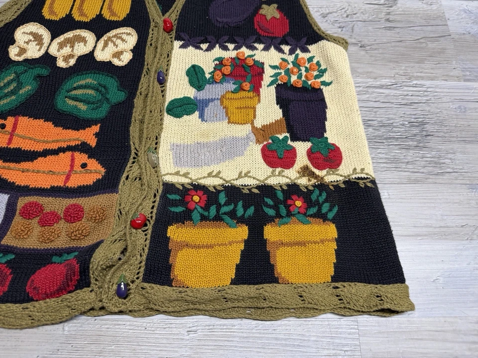 Cárdigan Ojo de Águila Vintage Cottagecore Suéter Años 80 90 Maximalista Retro Abuela Foto 4 de 4