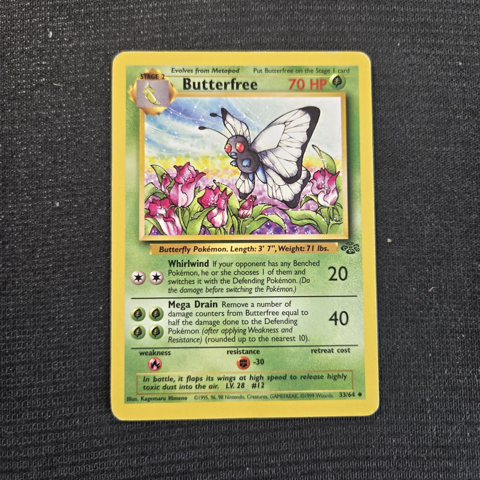 Pokemon TCG Jungle Set Butterfree Common Card 33/64