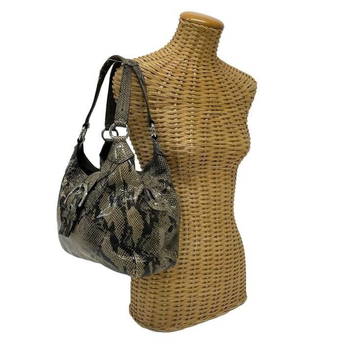 Coach COACH handbag leather python embossed print… - image 1