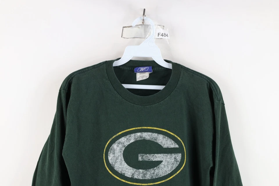 Camiseta De Colección Reebok Niños Grande Envejecida Green Bay Packers Fútbol Manga Larga Foto 2 de 4