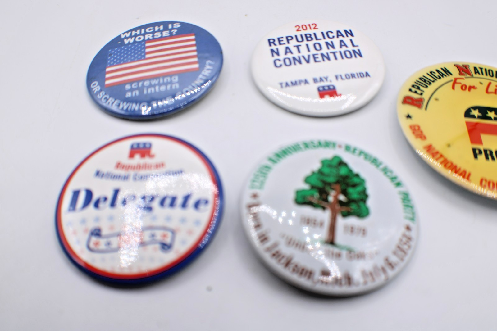 5 Republican Convention buttons Pro Life