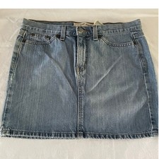 VTG Y2K Gap Mini Denim Skirt size 10 Mid Rise 32" Waist