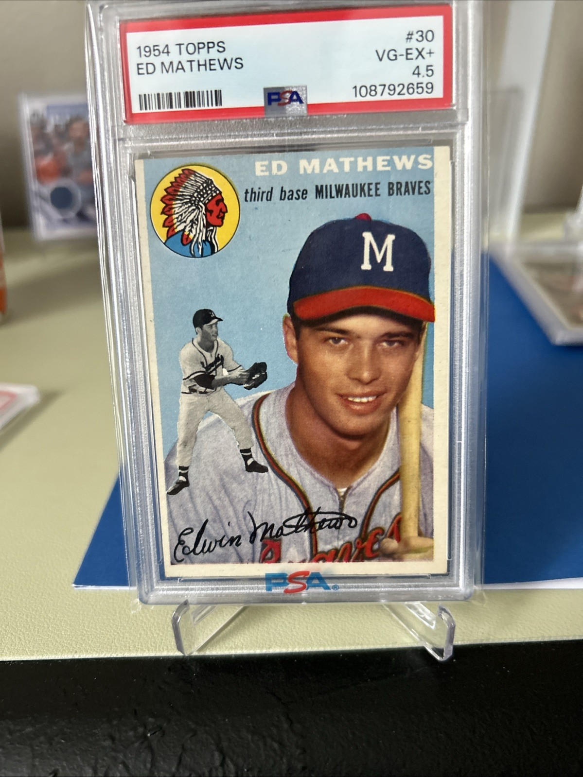 1954 Topps Ed Mathews #30 PSA 4.5