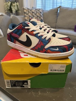 Nike SB Dunk Low Pro Parra Abstract Art Sneakers Size 11.5 DH7695-600