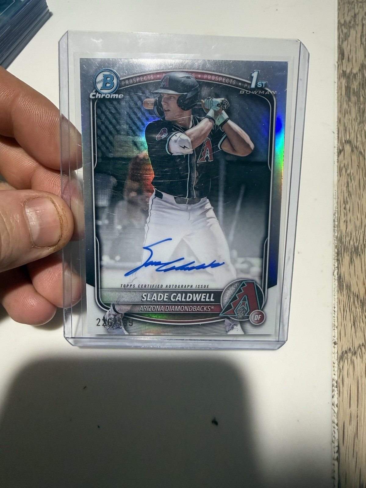 2025 Bowman - Chrome Prospect Autographs Slade Caldwell #CPA-SC Refractor /499 