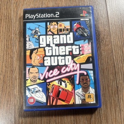   GTA Vice City PS2 PAL komplett mit Karte & Poster Rockstar BBFC 18