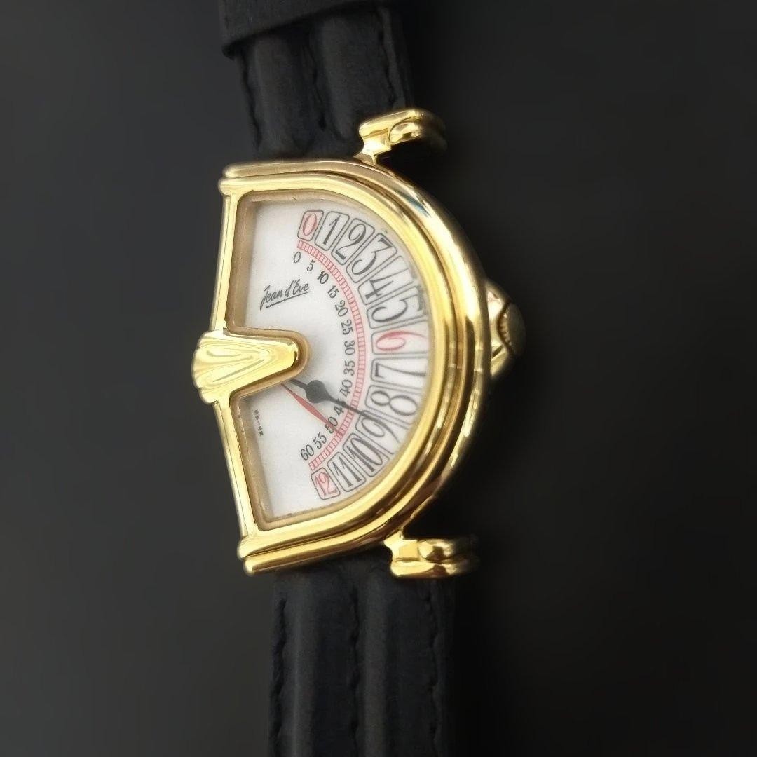 Jean d'Eve Sectora Retrograde Quartz Watch Gold Dial image 6