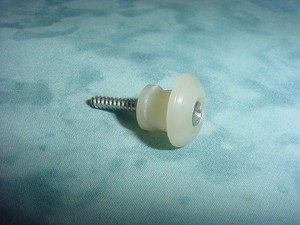 Vintage Teisco Plastic Strap Button with Mounting Screw / Original Part