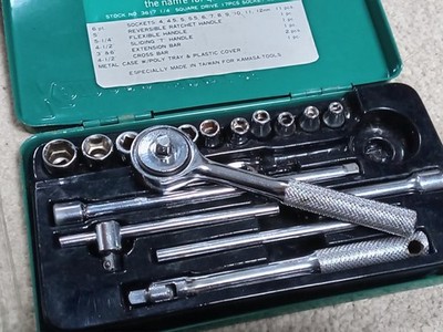 Kamasa-Tools No 3617 1/4 Vierkant 17tlg Steckschlüsselsatz - komplett