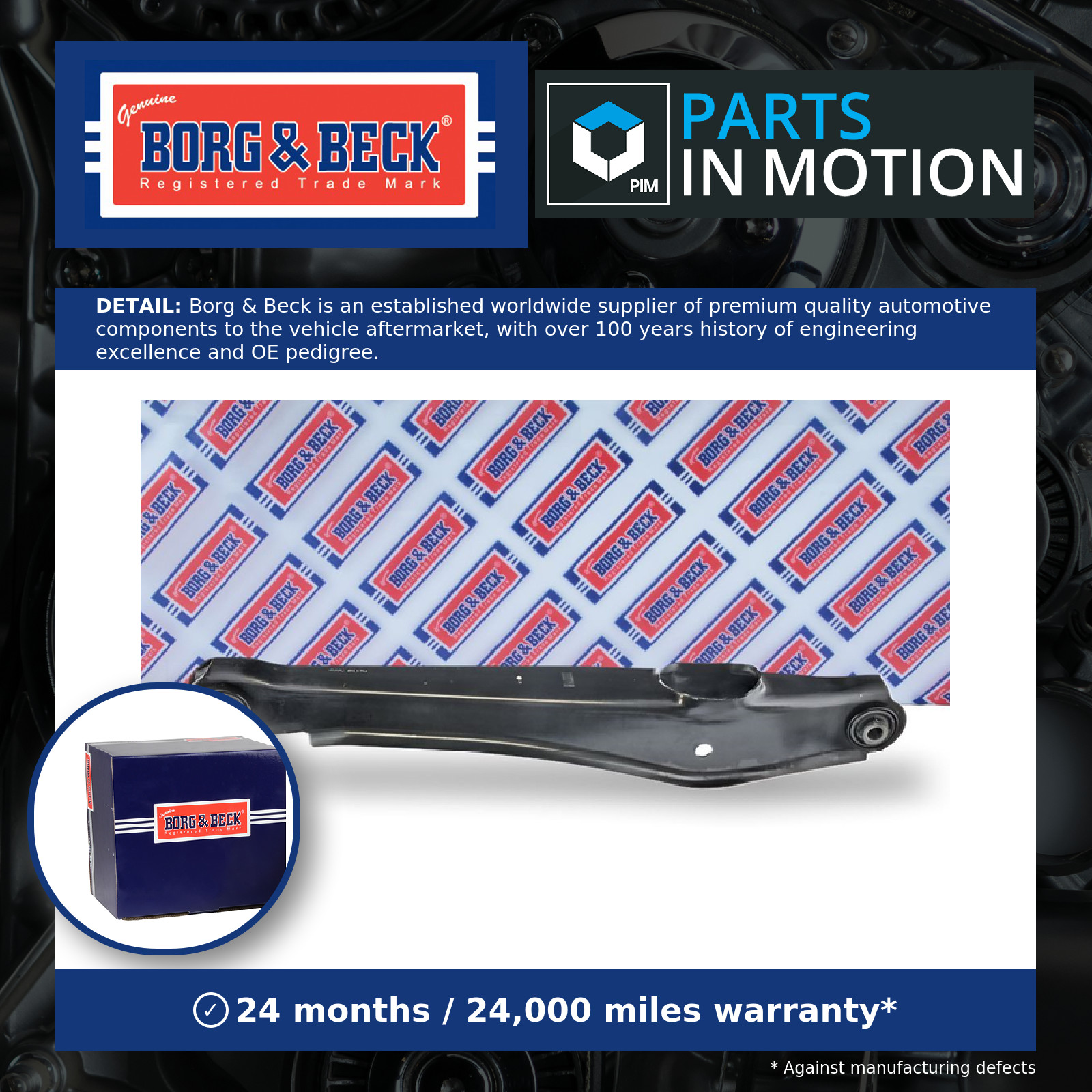 Wishbone / Suspension Arm BCA7616 Borg & Beck Track Control 4113A136 Quality New