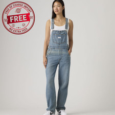 SALE Levi  s Vintage Denim Overalls Women's Adjustable, File Away - Medium Wash
