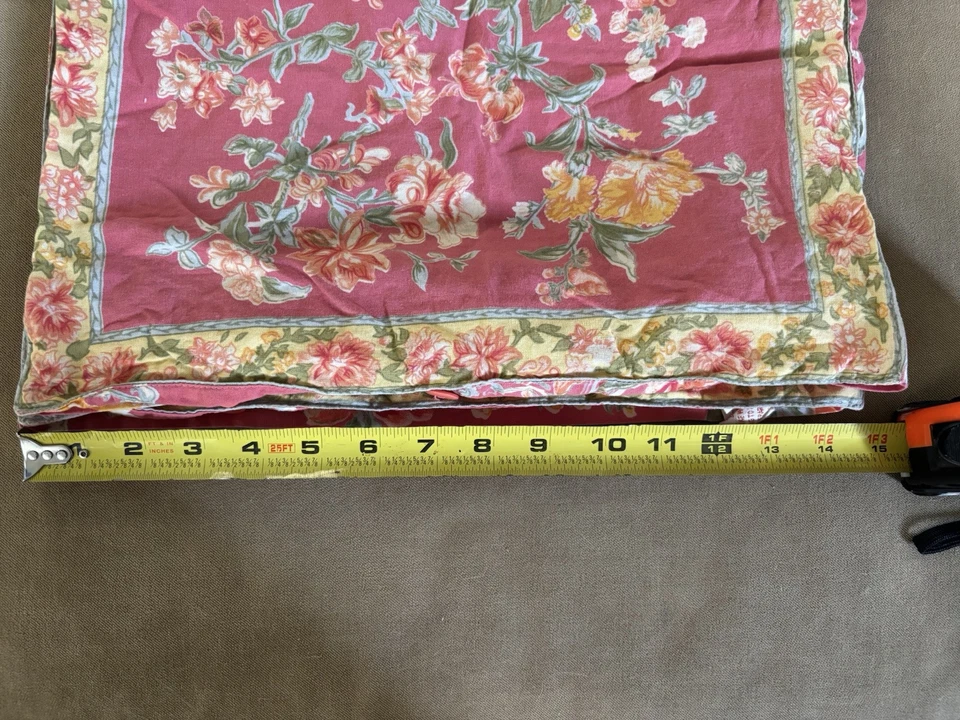 Juego de 2 FUNDA DE ALMOHADA APRIL CORNELL BOTÓN Amarillo Rosa Floral Cabaña Foto 3 de 4