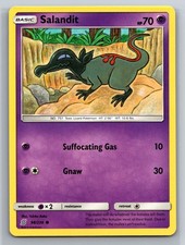 Salandit 98/236 Unified Minds Pokemon Card Psychic Type Basic Suffocating Gas