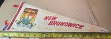 VINTAGE NEW BRUNSWICK COAT OF ARMS FELT PENNANT 19.5" {CS1231}
