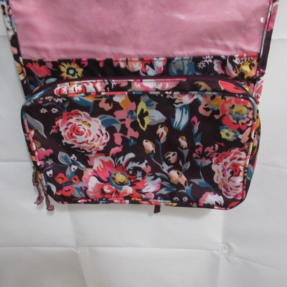 Vera Bradley Hanging Travel Organizer Zipper Indiana Rose blossom burgundy wine - Image 4 of 4