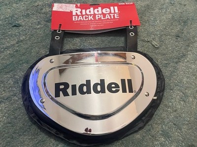 Riddell Football Back Plate - Chrome & Black - One Size NEW