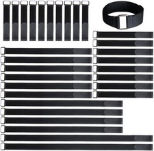 VELCRO Brand Bulk Pack 30 Reusable Fastening Cable Straps with Buckle Variety"""