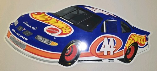 RARE 1997 MATTEL HOTWHEELS #44 WINCRAFT LARGE PLASTIC WALL HANGING SIGN 36"