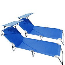 buybuy Lettini Mare Stabilimento Pieghevoli in Alluminio 3 Posizioni Con Tetto P