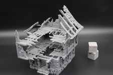 Tabletop Terrain Fantasy Medieval 6-1/2x6x7 House Ruin Dnd RPG Wargame Skirmish