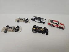 2 Tyco HO Scale Slot Car Chassis & 2 Matchbox Slot Cars READ DESCRIPTION AS IS 