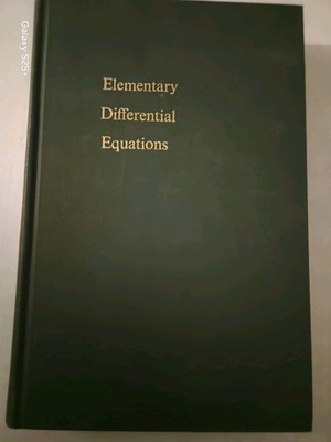 1965 Elementary Differential Equations.