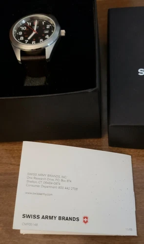 VICTORINOX Swiss Army Garrison 241084 Brown Leather Strap *NEW - Picture 15 of 17