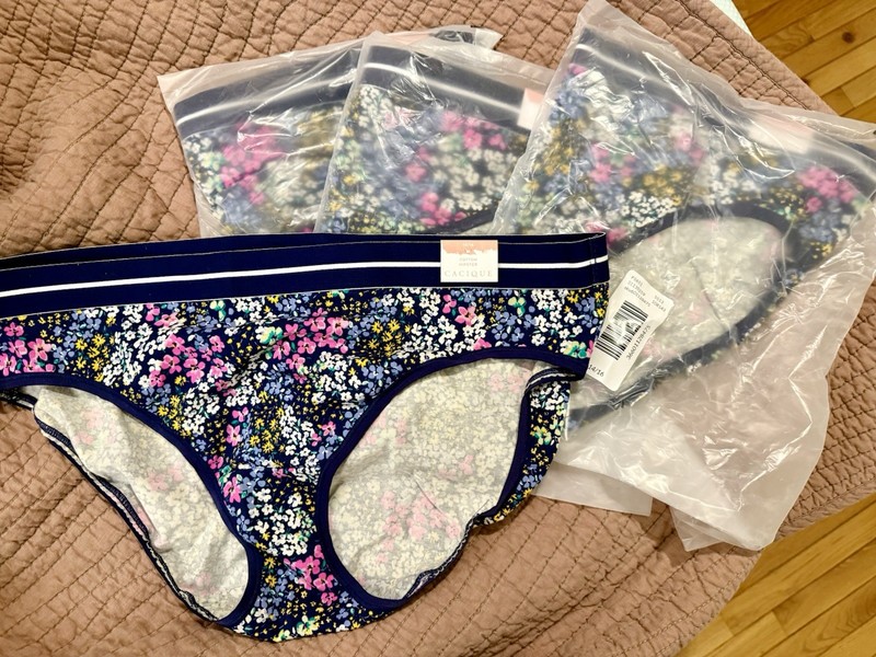 Lane Bryant Cacique Cotton Hipster Panties Floral Navy/Multicolor Plus 14/16