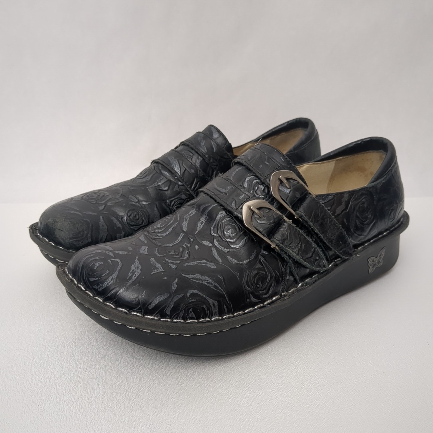 Alegria by PG Lite Leather Upper & Lining Black Women's Sz 40 (US 8.5) Shoes
